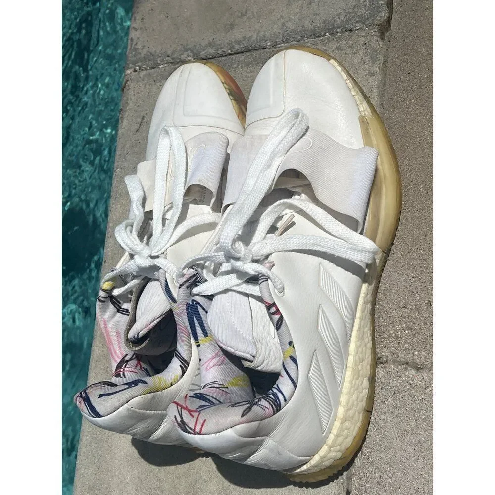 Adidas Men Harden Vol 3 Doodle Cloud White Sneakers Size 13